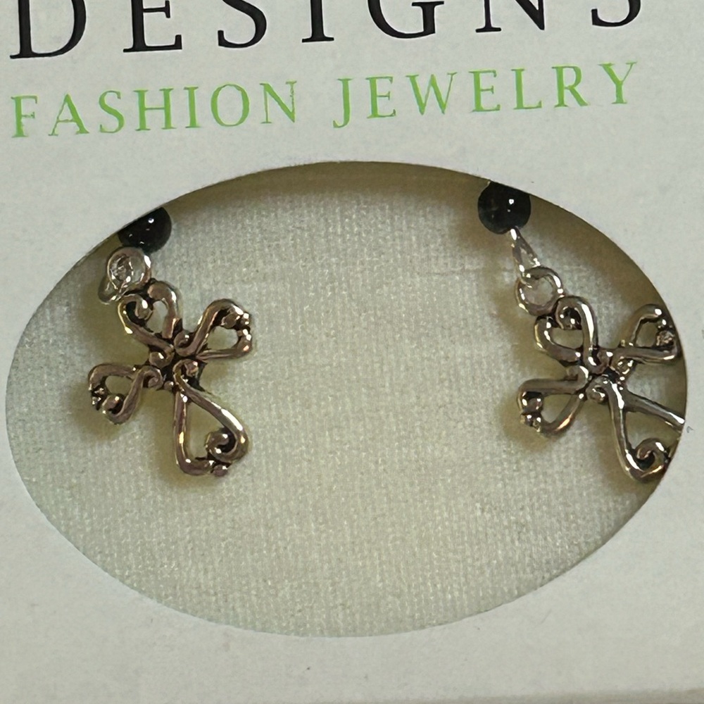 Stylish Silver Cross Earrings